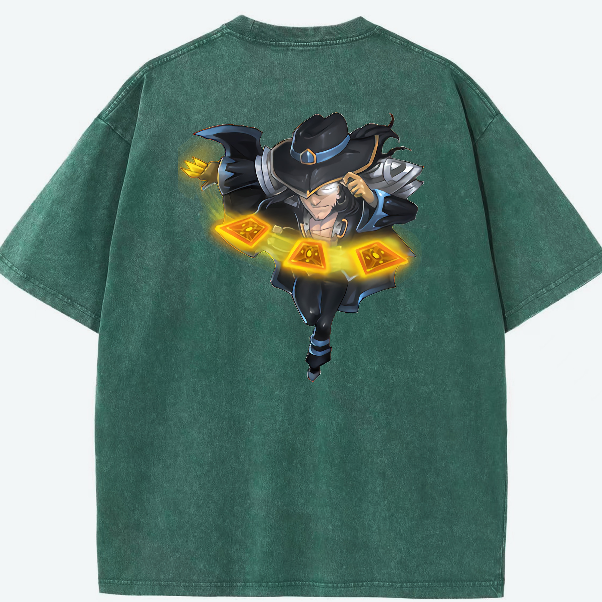 リーグ・オブ・レジェンド League of Legends LOL 綿100% ヴィンテージ風 半袖Tシャツ（背面プリント）